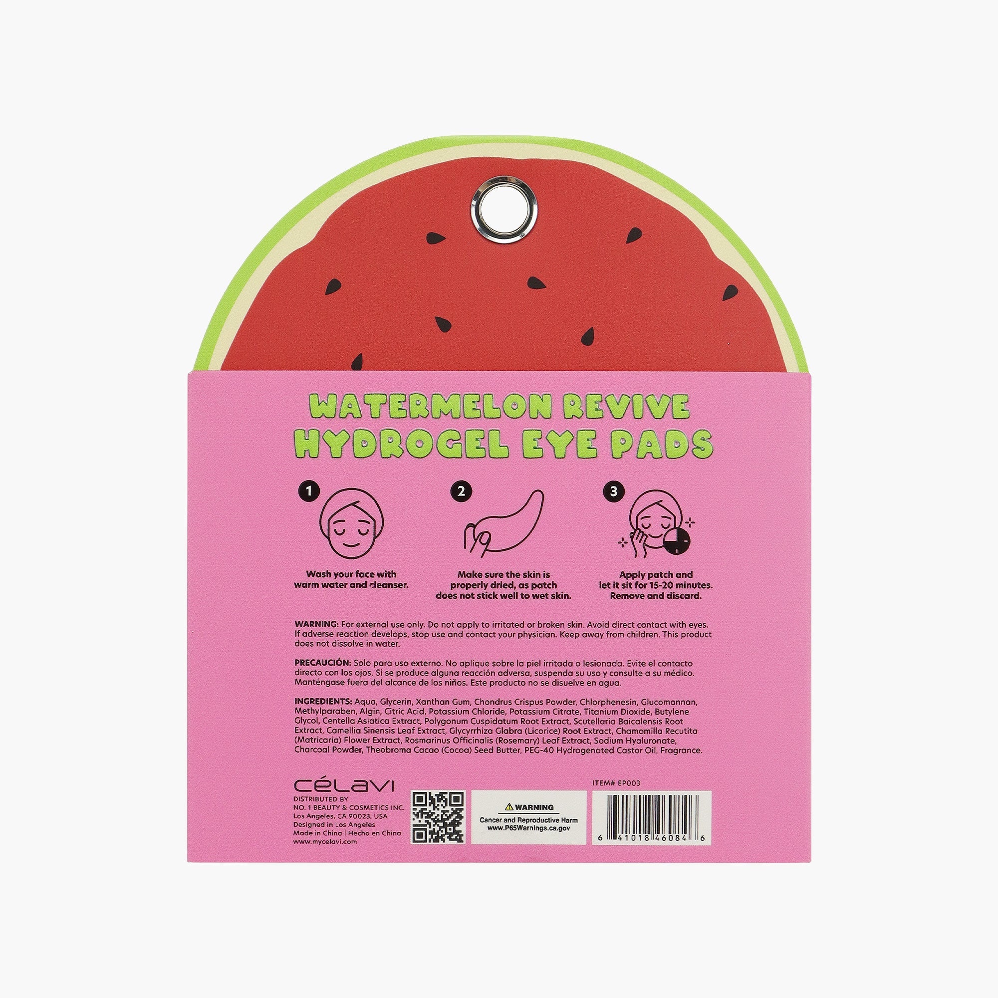 12 PAIRS HYDROGEL EYA PADS - WATERMELON