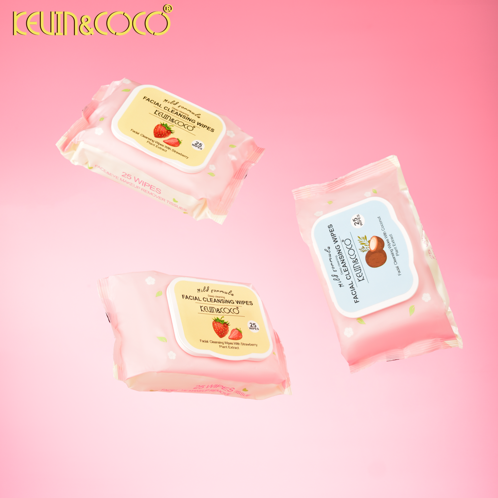 The 25-Count Refreshing Fruit Extract Cleansing Wipes Display-12 PCS(KC1282)