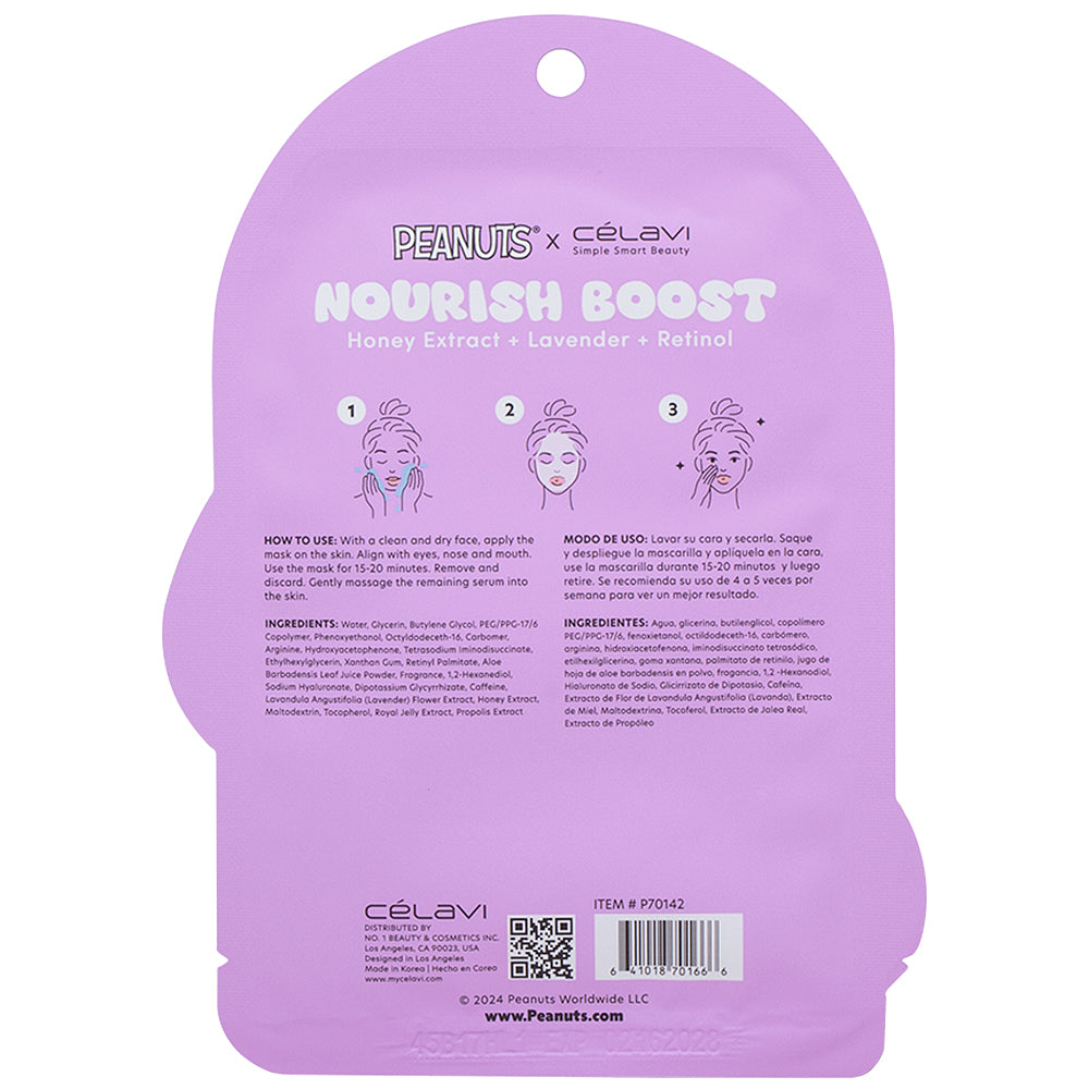 NOURISH BOOST FACIAL PRINTED SHEET MASK PEANUTS
