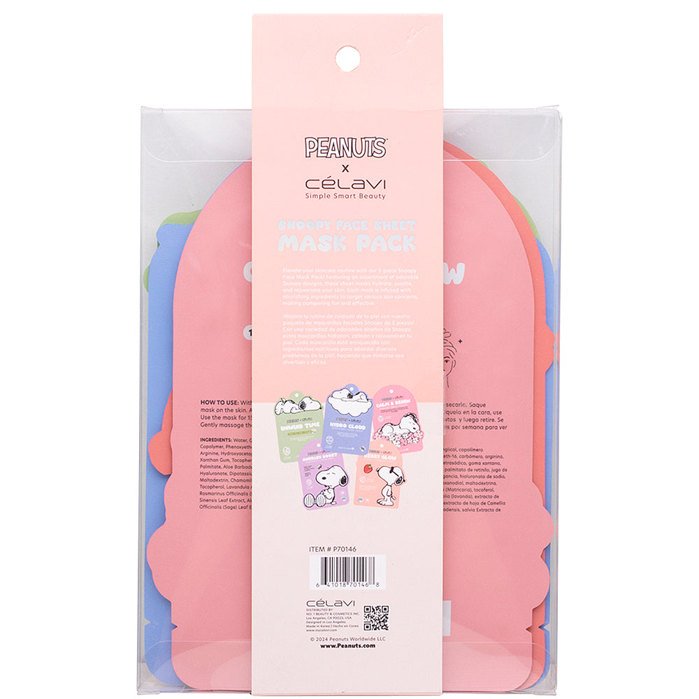 SNOOPY FACE SHEET MASK PACK (PEANUTS)