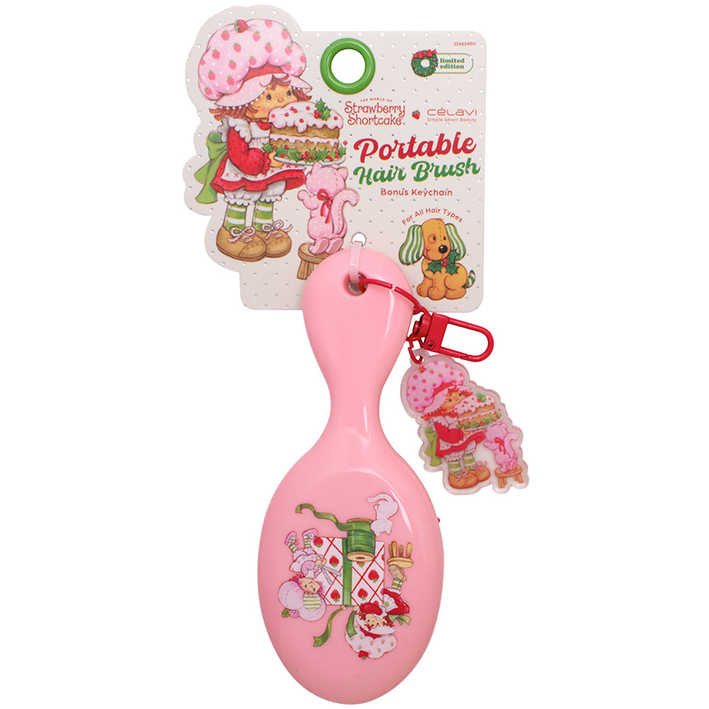 Strawberry Shortcake x Celavi Portable Hair Brush W Keychain