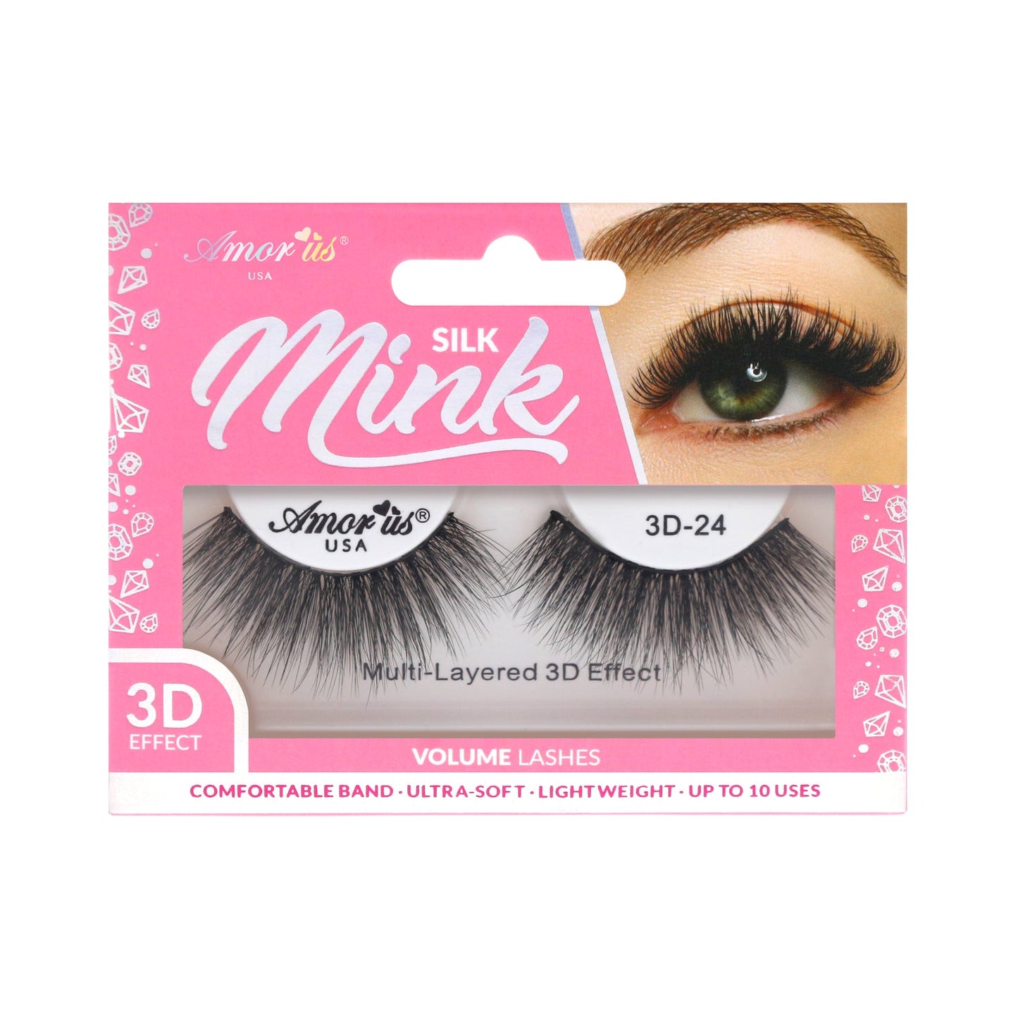 Silk Mink Eyelashes - 24