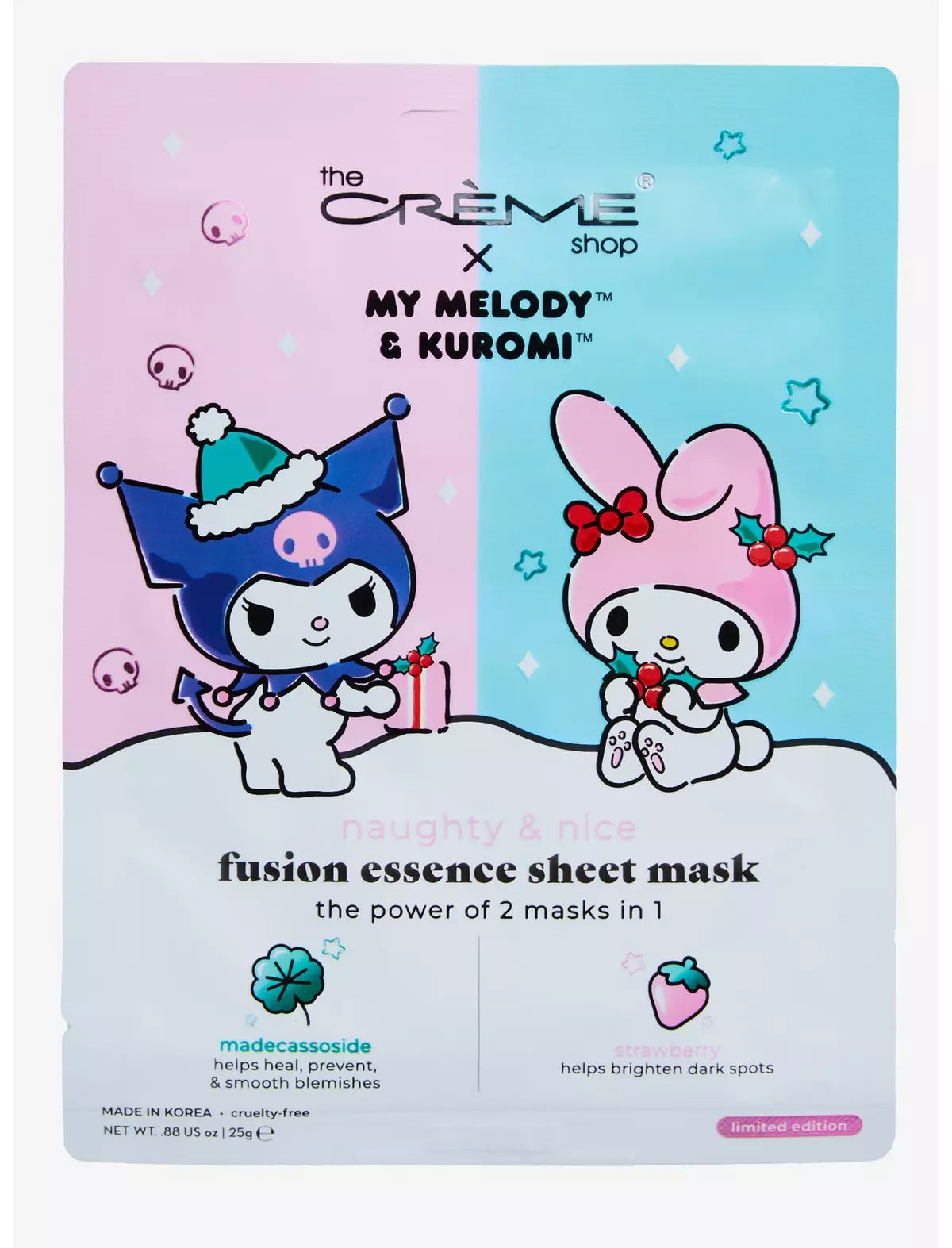 NAUGHTY & NICE MY MELODY & KUROMI FUSION ESSENCE SHEET MASK