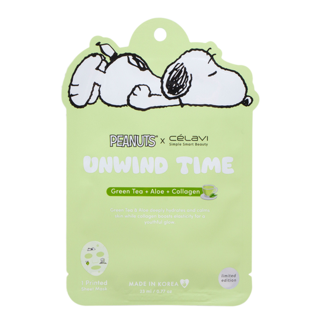 UNWIND TIME FACIAL PRINTED SHEET MASK PEANUTS