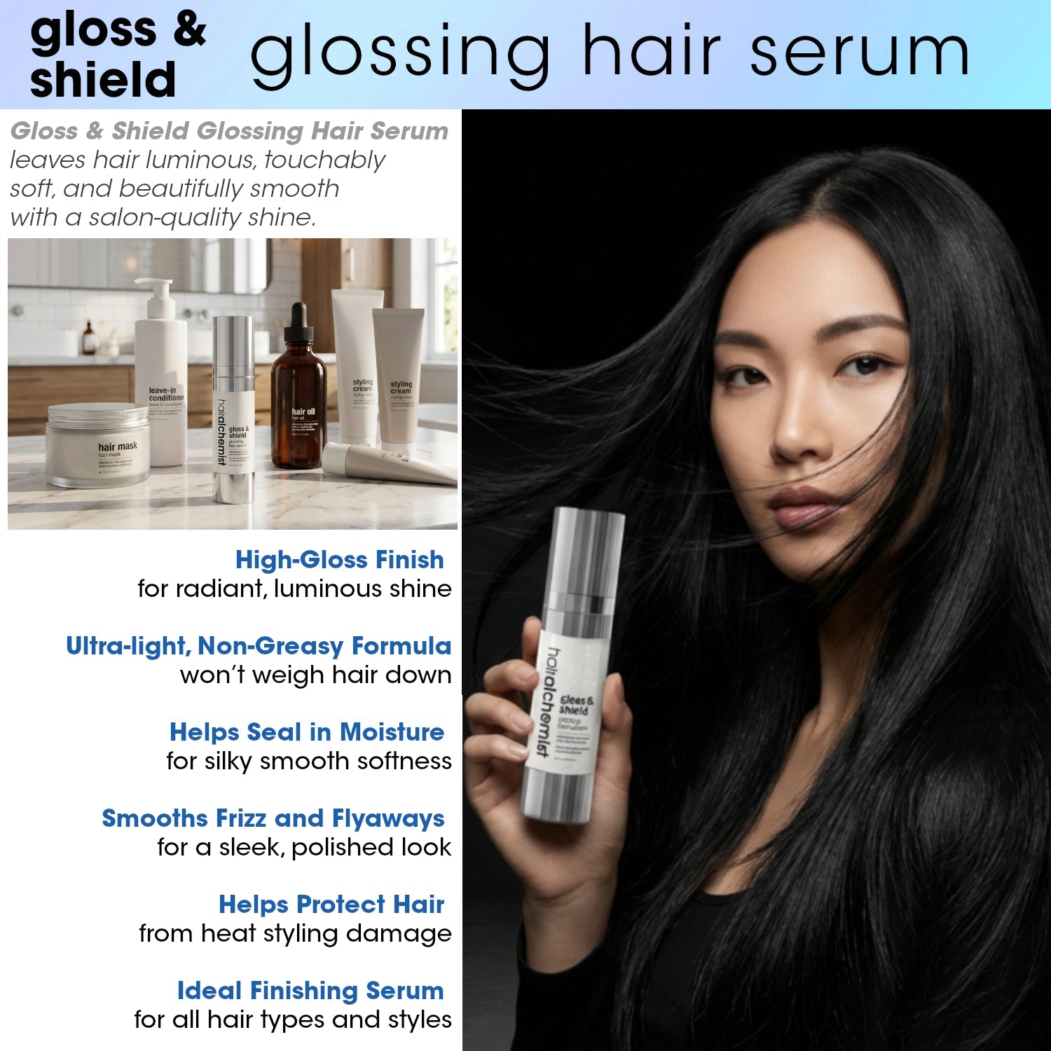 Hair Alchemist Gloss & Shield Glossing Hair Serum 3 oz.