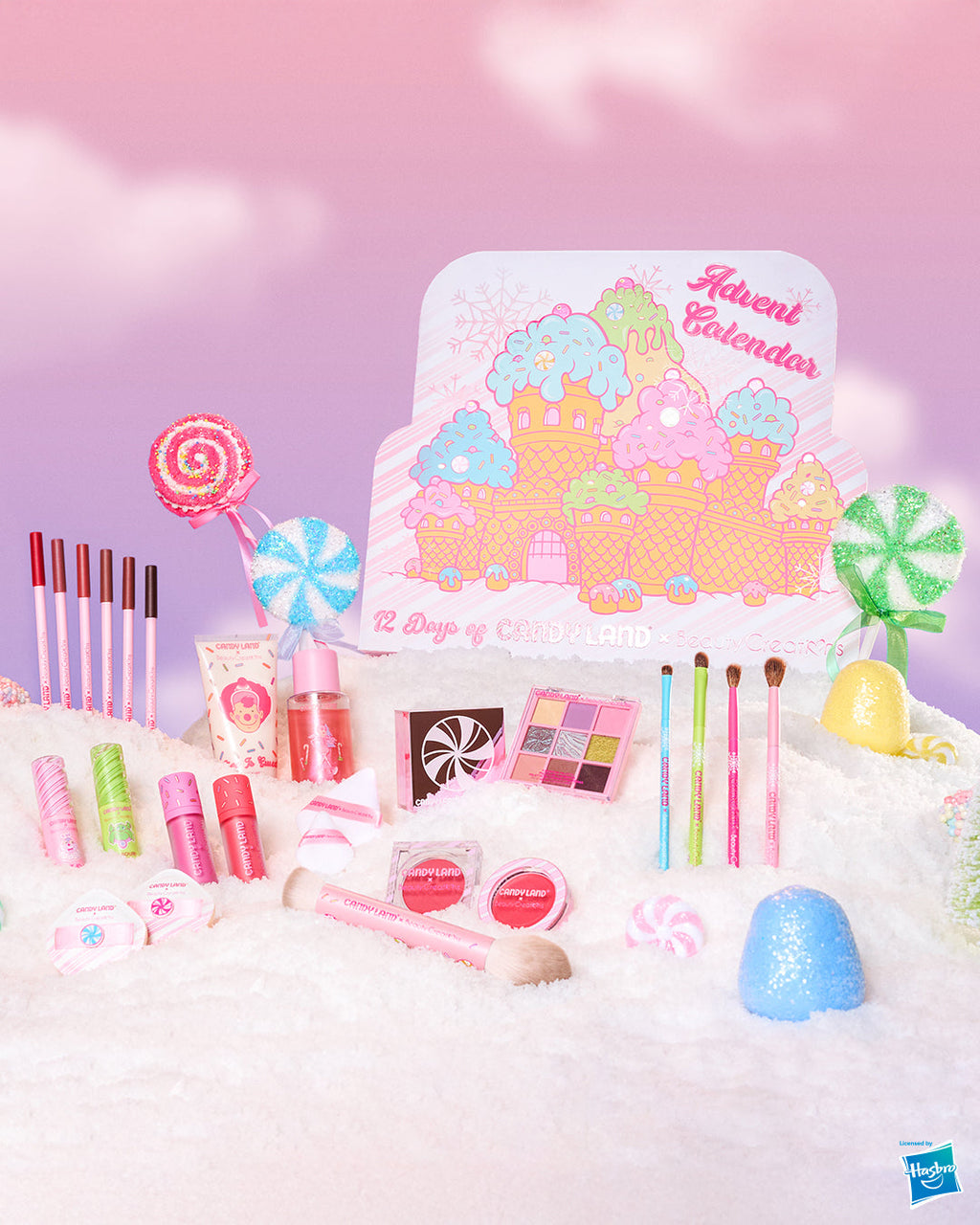 Candy Land x Beauty Creations Sugar High Shadow Palette & 4-Piece Brush Set