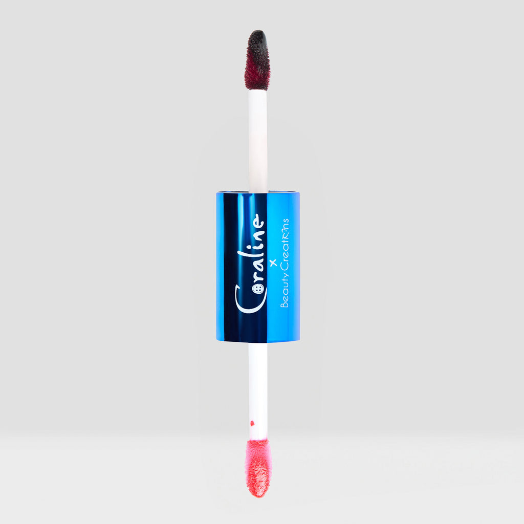 Beauty Creations x Coraline "Stay Forever - Not My Mother/Disobey" Peel-Off Lip Stain & Lip Gloss Duo