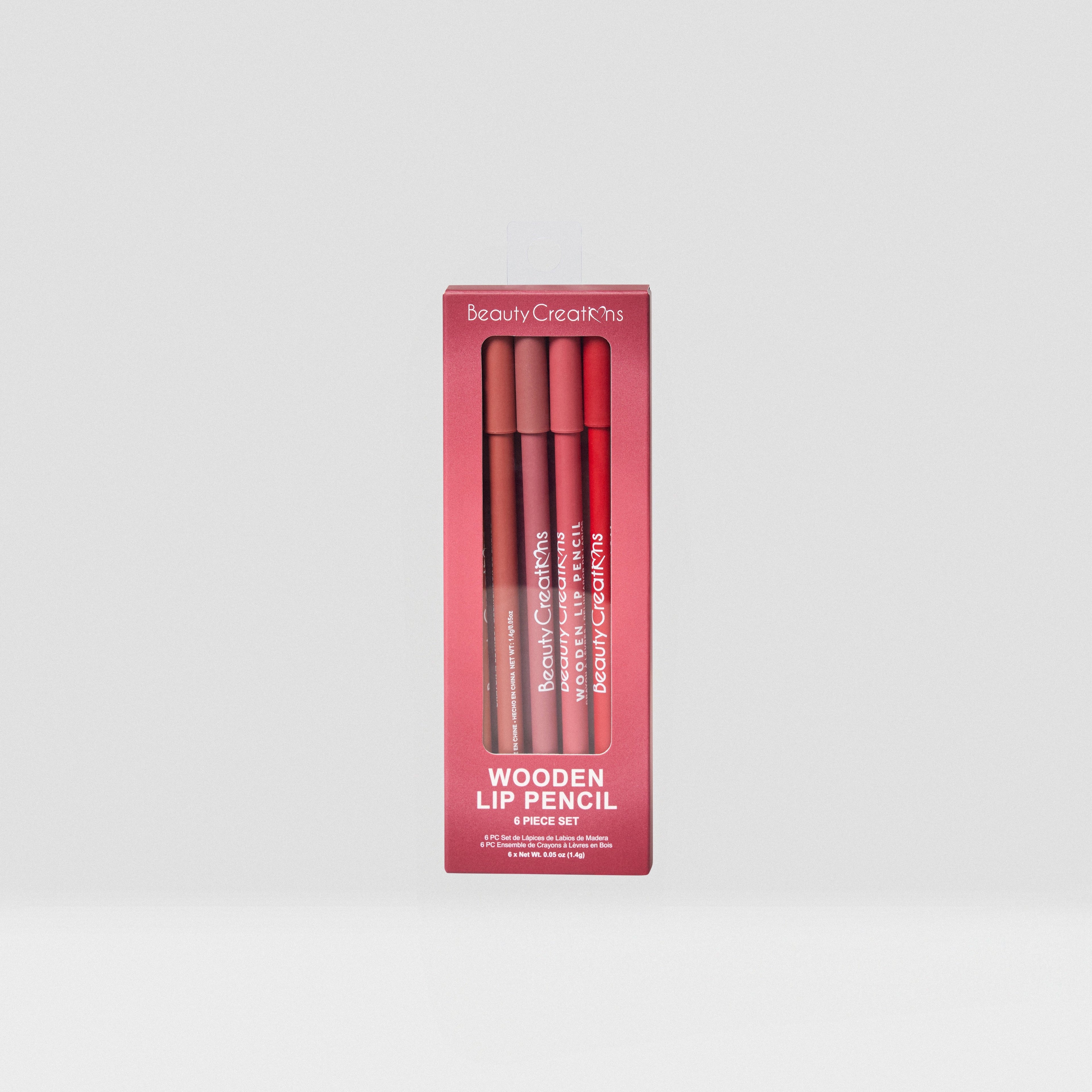 Wooden Lip Pencil 6 Pc Set