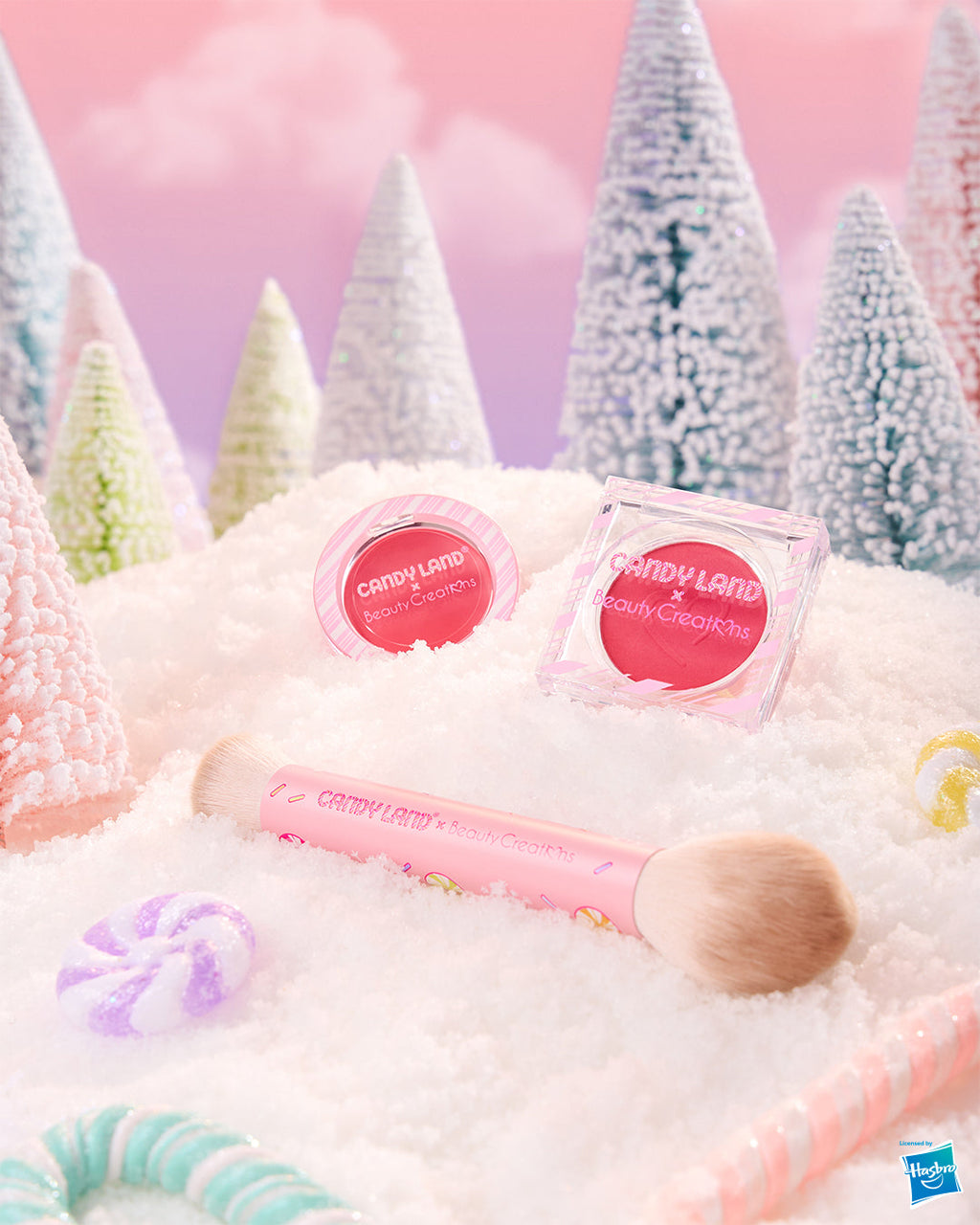 Candy Land x Beauty Creations Sweet Swirl Cream and Powder Blush & Brush Set