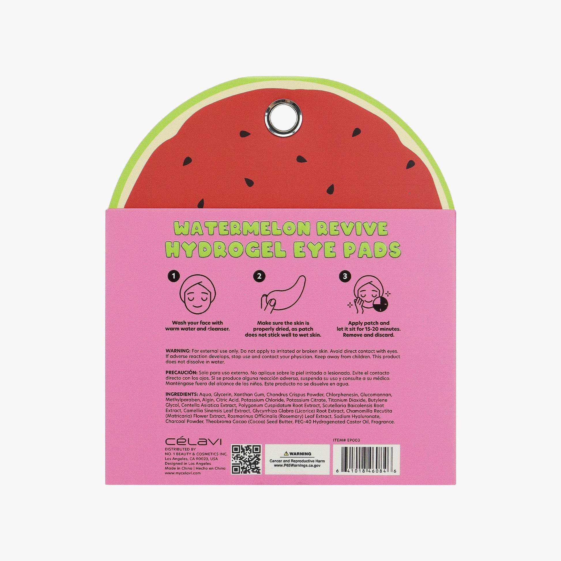 12 PAIRS HYDROGEL EYA PADS - WATERMELON