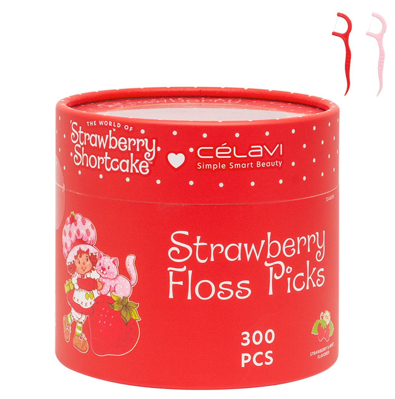 STRAWBERRY FLOSS PICKS 300 CT Strawberry Shortcake