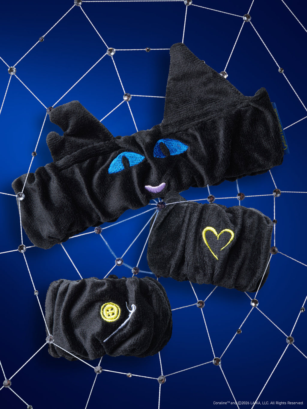 Beauty Creations x Coraline "Cats Don't Talk" Headband & Wristband Set