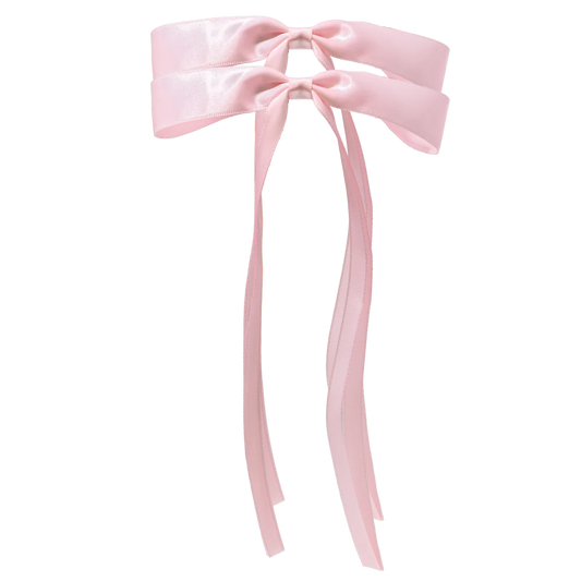 Pink Hair Bow Clips