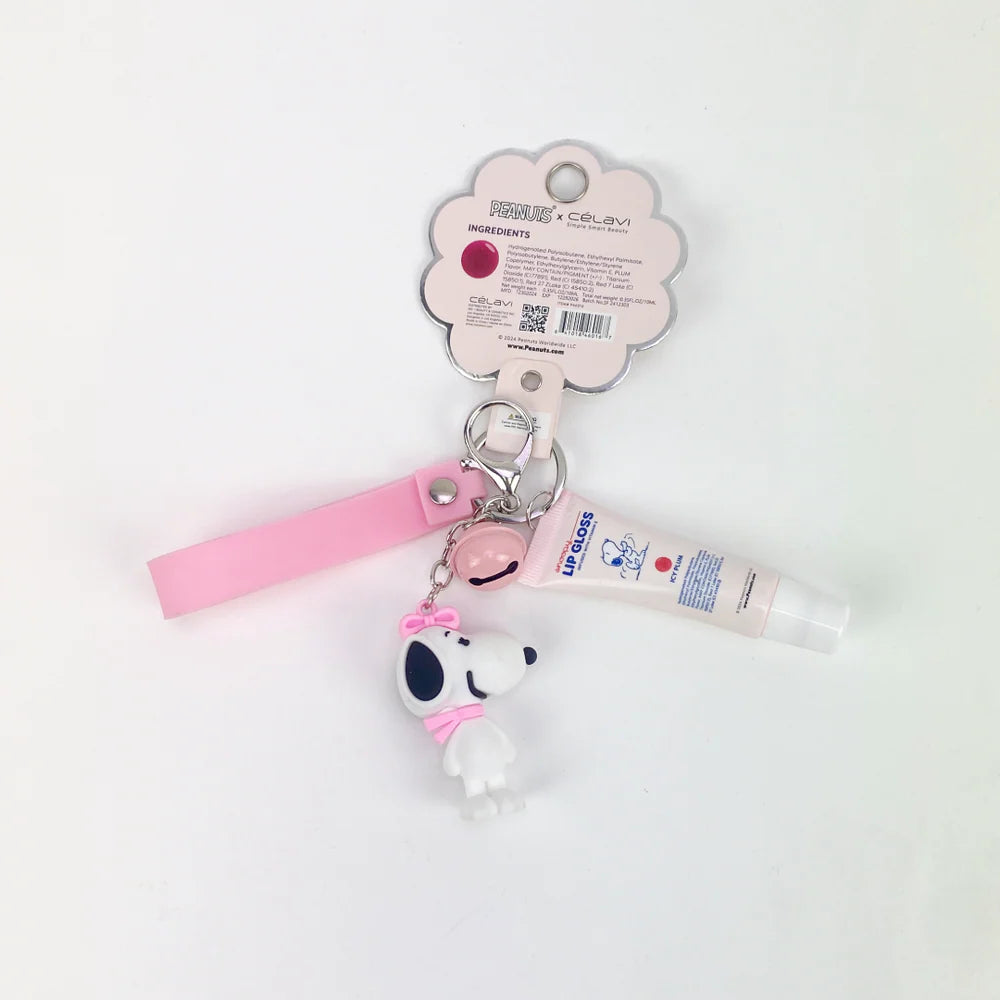 Snoopy Lip Gloss Keychain Peanuts x Celavi