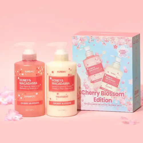 Cherry Blossom Edition (Honey & Macadamia Shampoo 500ml +Treatment 500ml)