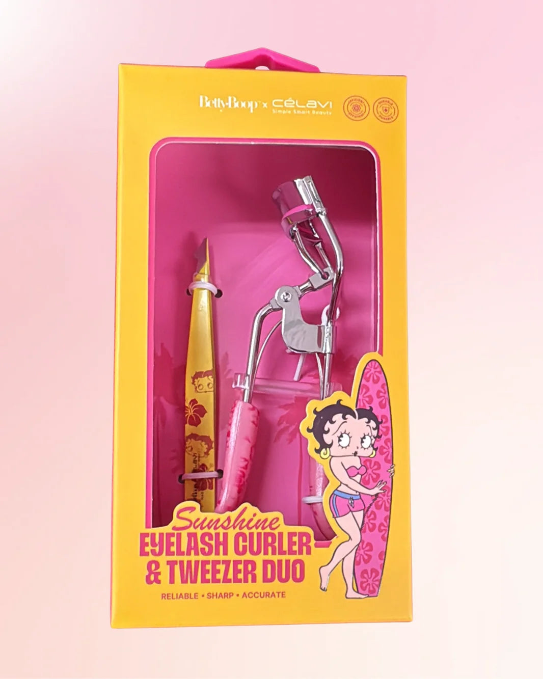 Betty Boop x Celavi Sunshine Eyelash Curler & Tweezer Duo