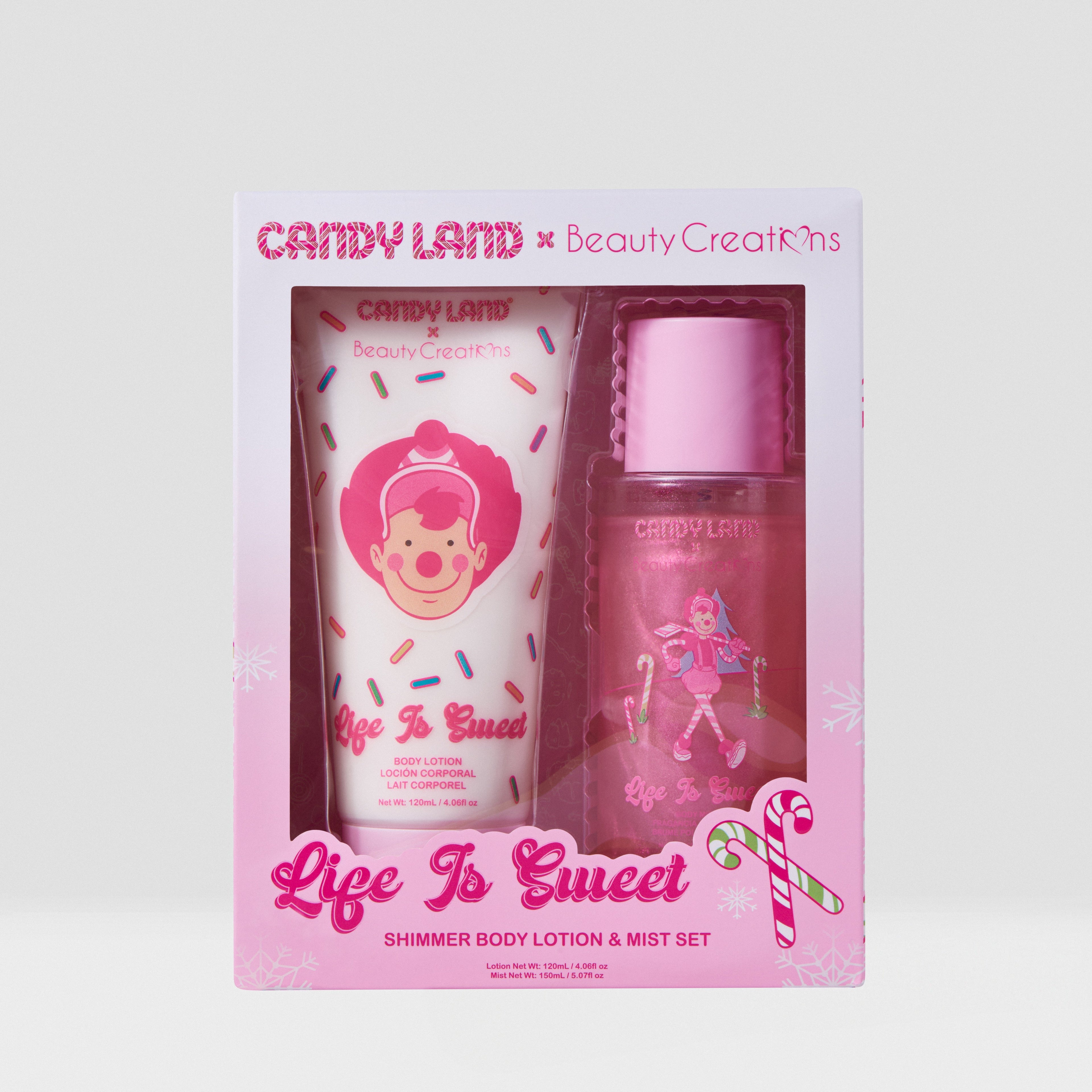 Candy Land x Beauty Creations Life is Sweet Shimmer Body Lotion and Mist Set
