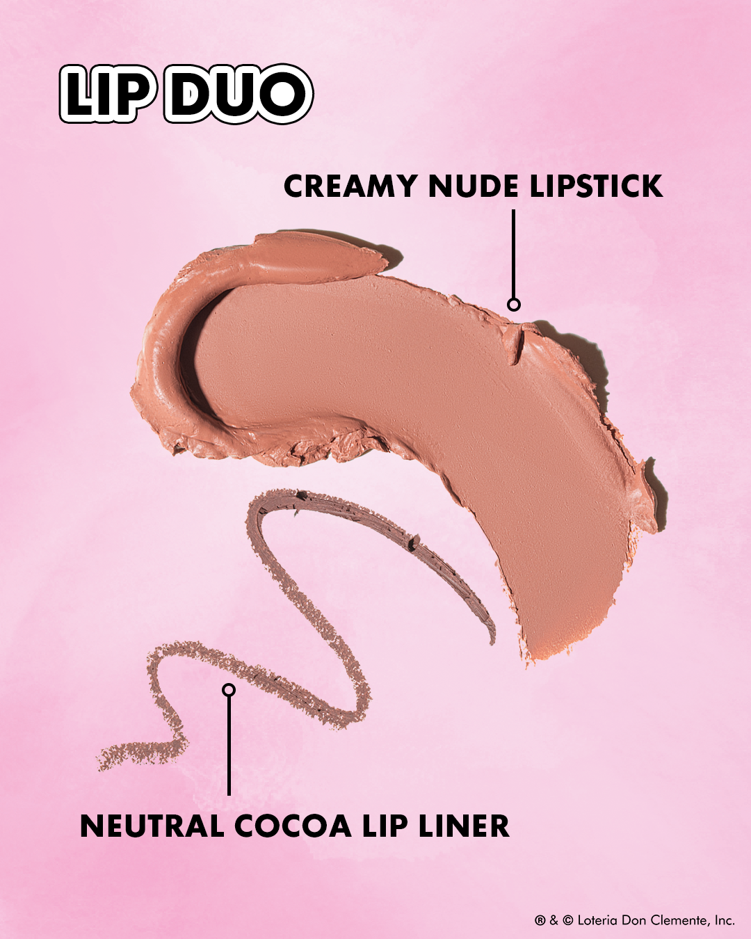 Lotería Don Clemente®️ Lipstick & Lip Liner Duo