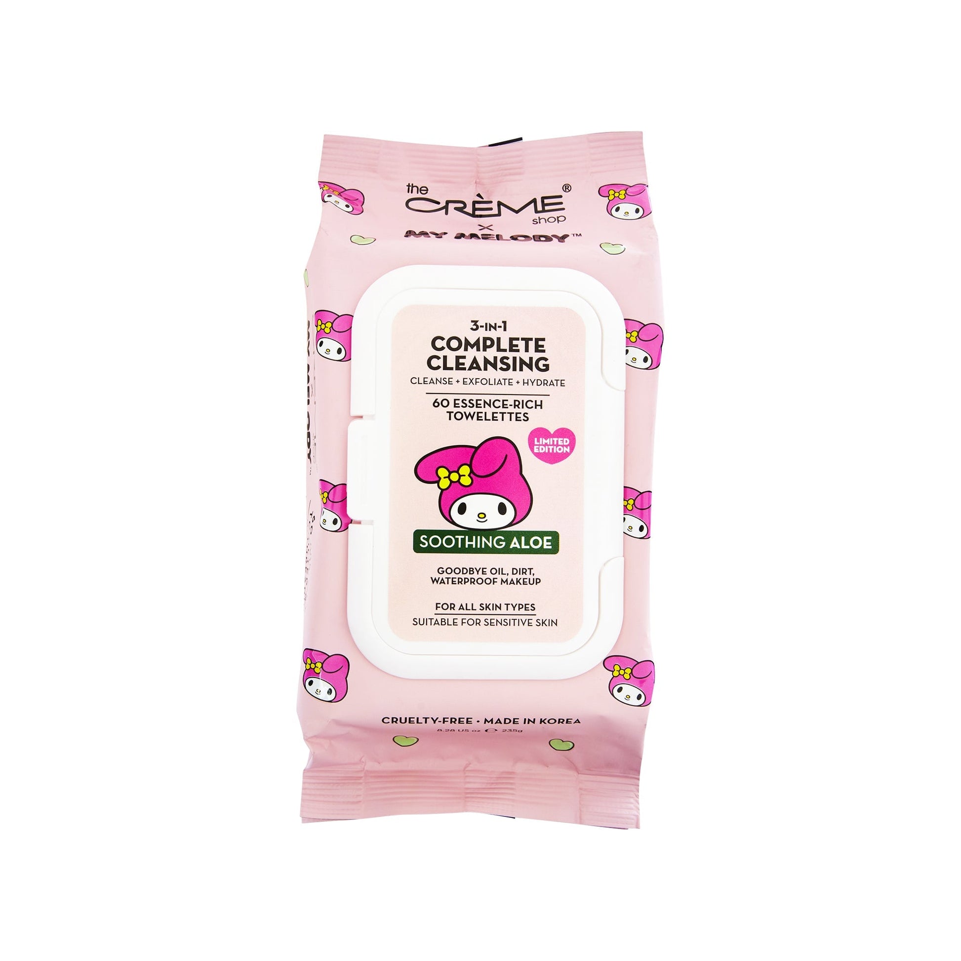 My Melody 3-IN-1 Complete Cleansing Essence-Rich Towelettes - Smoothing Aloe