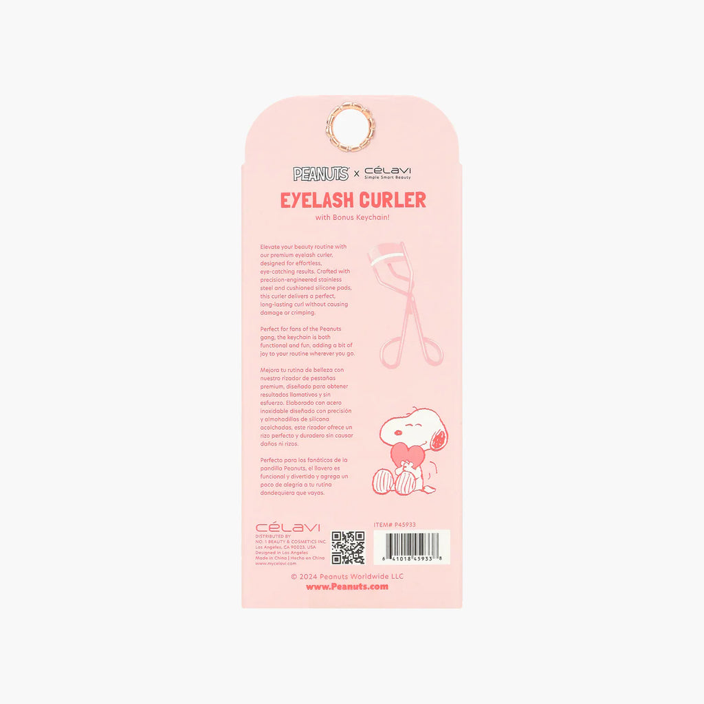 PEANUTS PINK EYELASH CURLER WITH KEYCHAIN (V-DAY)