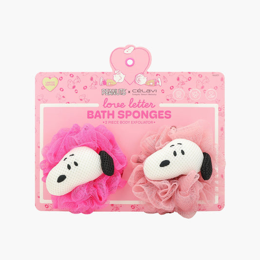 PEANUTS (V-DAY) 2PC BATH SPONGE