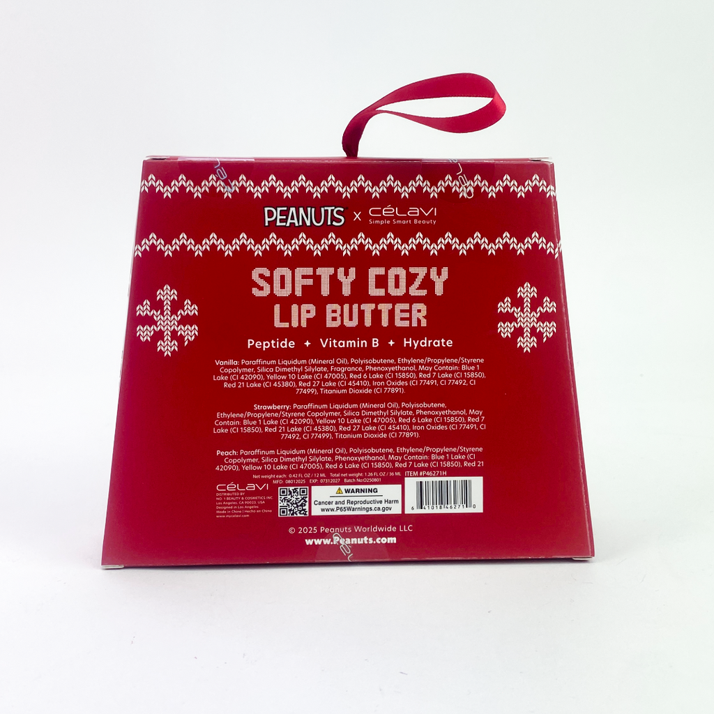 PEANUTS SOFTY COZY LIP BUTTER 3PC