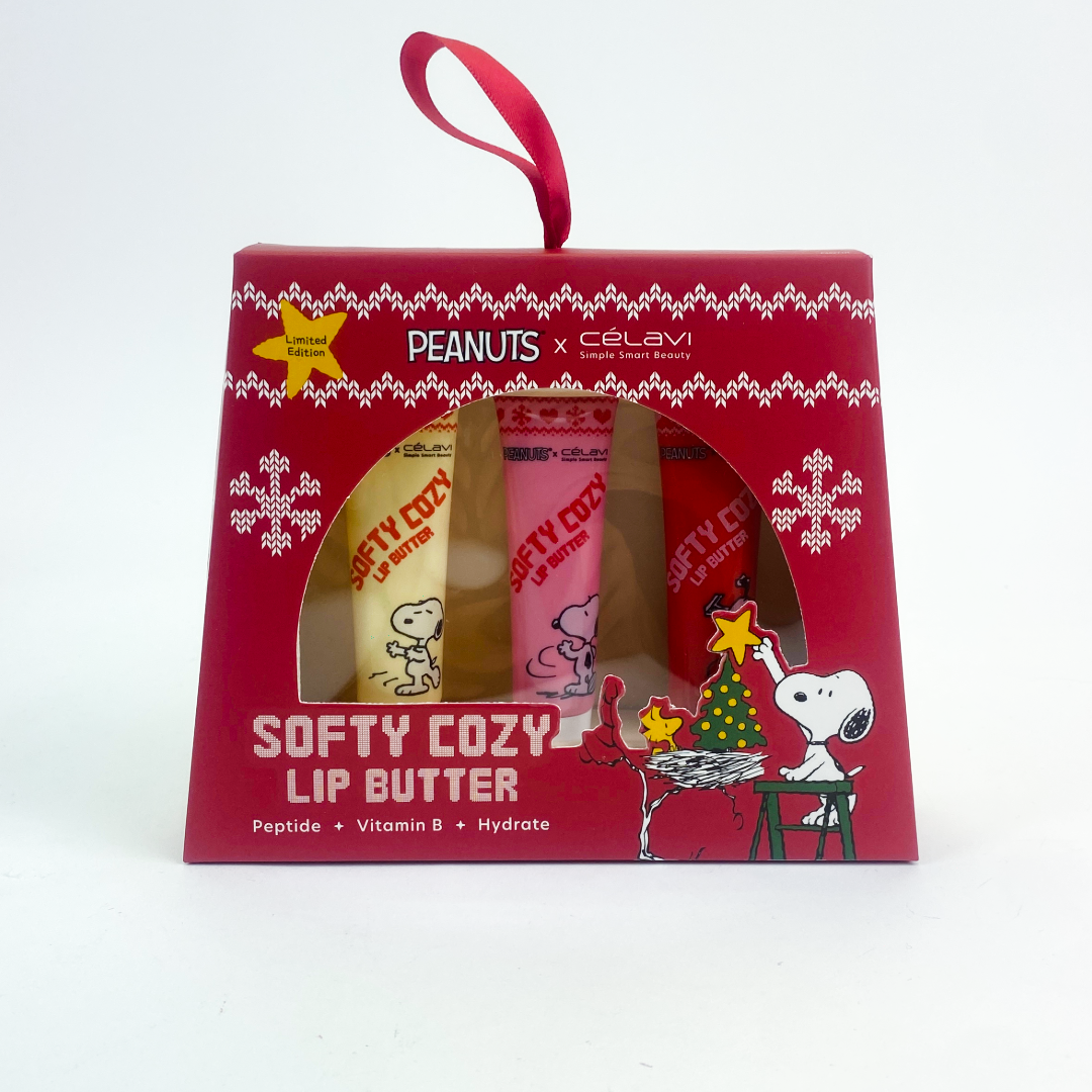 PEANUTS SOFTY COZY LIP BUTTER 3PC