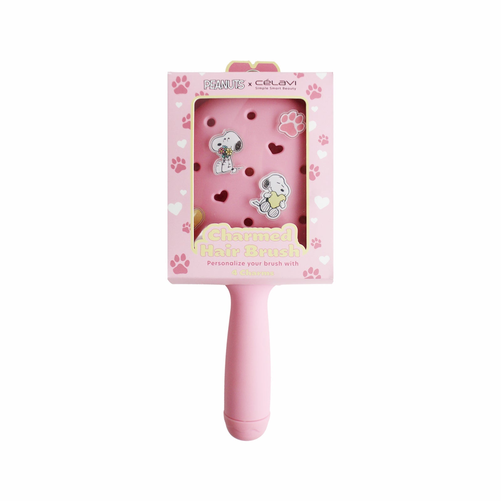 #P46565 - Celavi Peanuts Everyday Charm Hair Brush Pink