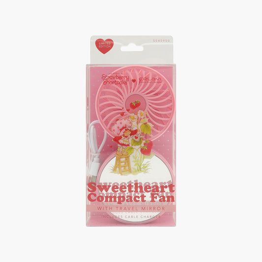 STRAWBERRY SHORTCAKE FOLDABLE FAN WITH CABLE CHARGER (V-DAY)