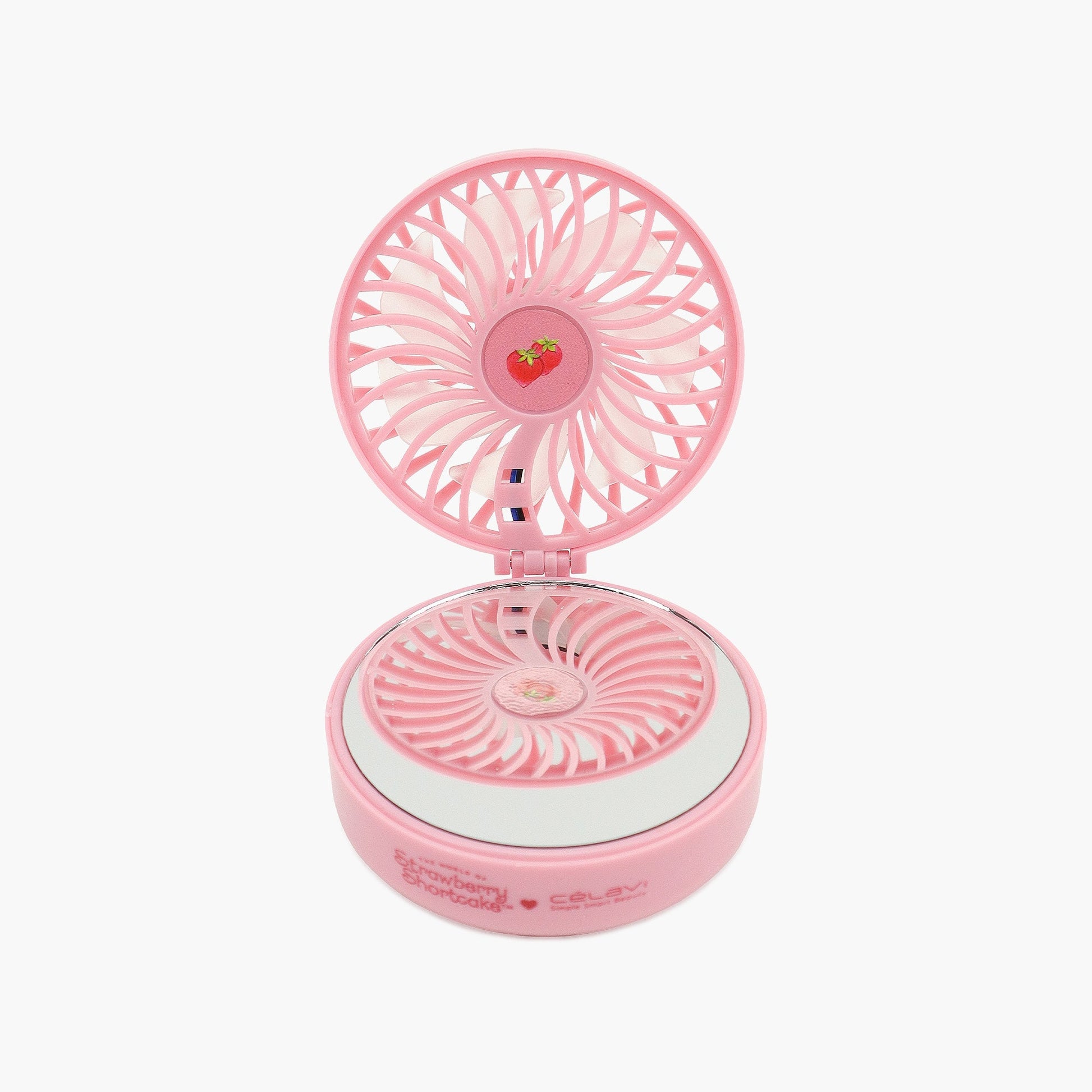 STRAWBERRY SHORTCAKE FOLDABLE FAN WITH CABLE CHARGER (V-DAY)