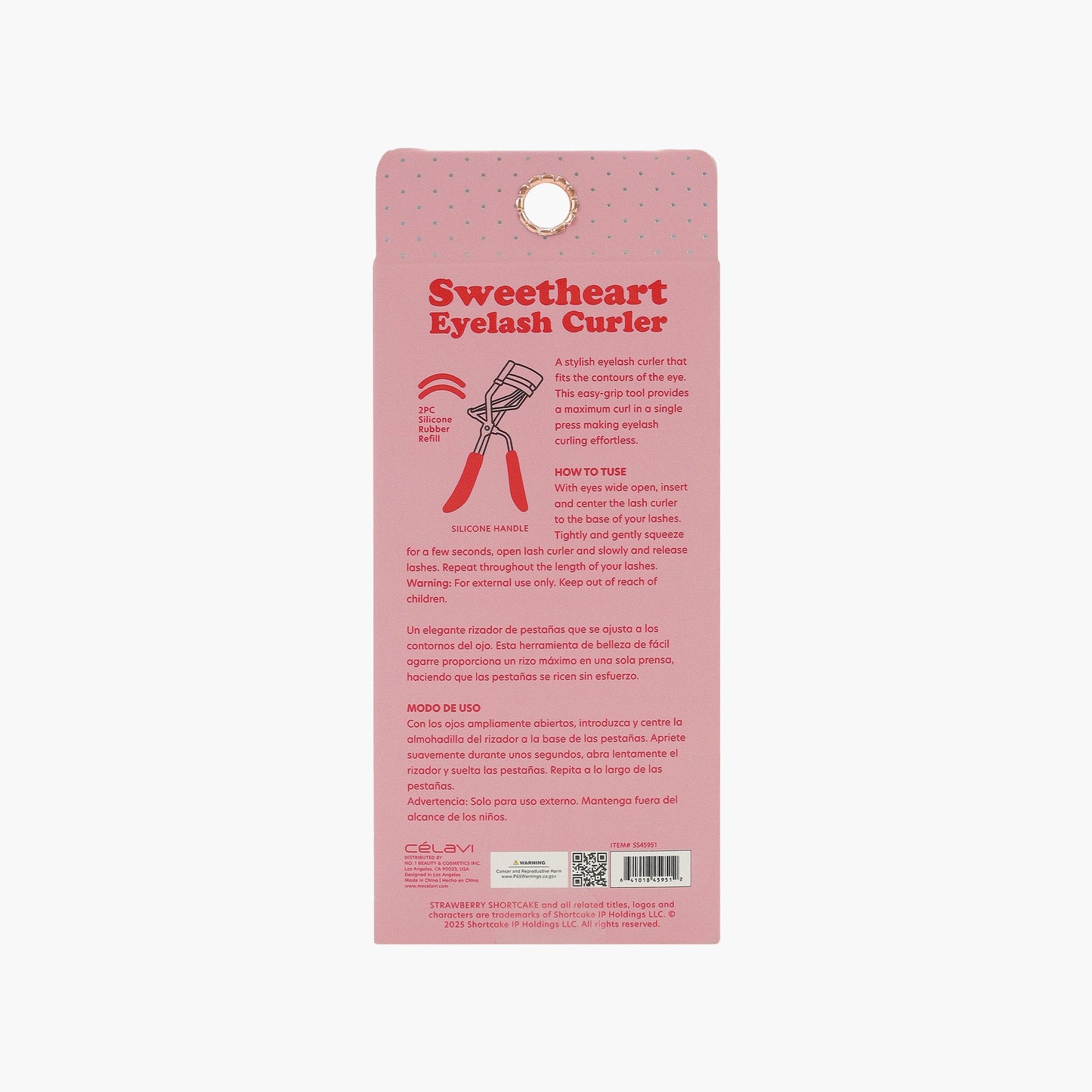 STRAWBERRY SHORTCAKE 1PC RED EYELASH CURLER (V-DAY)