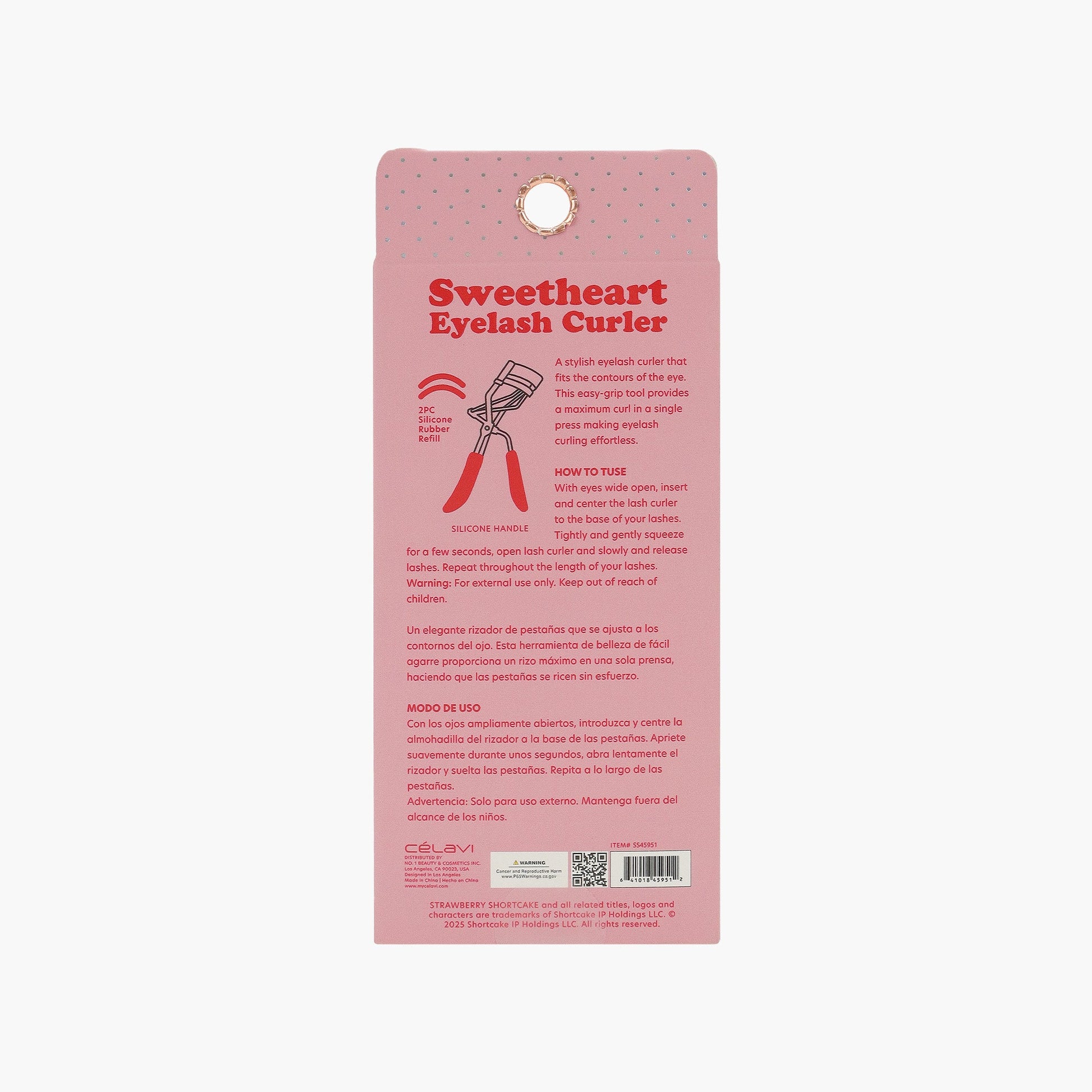 STRAWBERRY SHORTCAKE 1PC RED EYELASH CURLER (V-DAY)