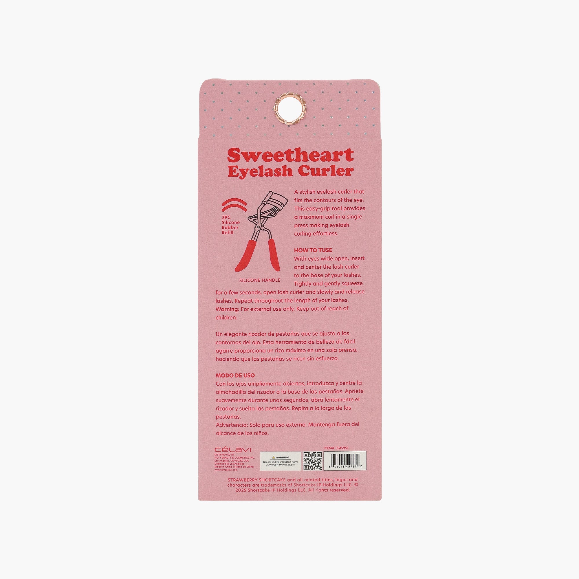 STRAWBERRY SHORTCAKE 1PC RED EYELASH CURLER (V-DAY)