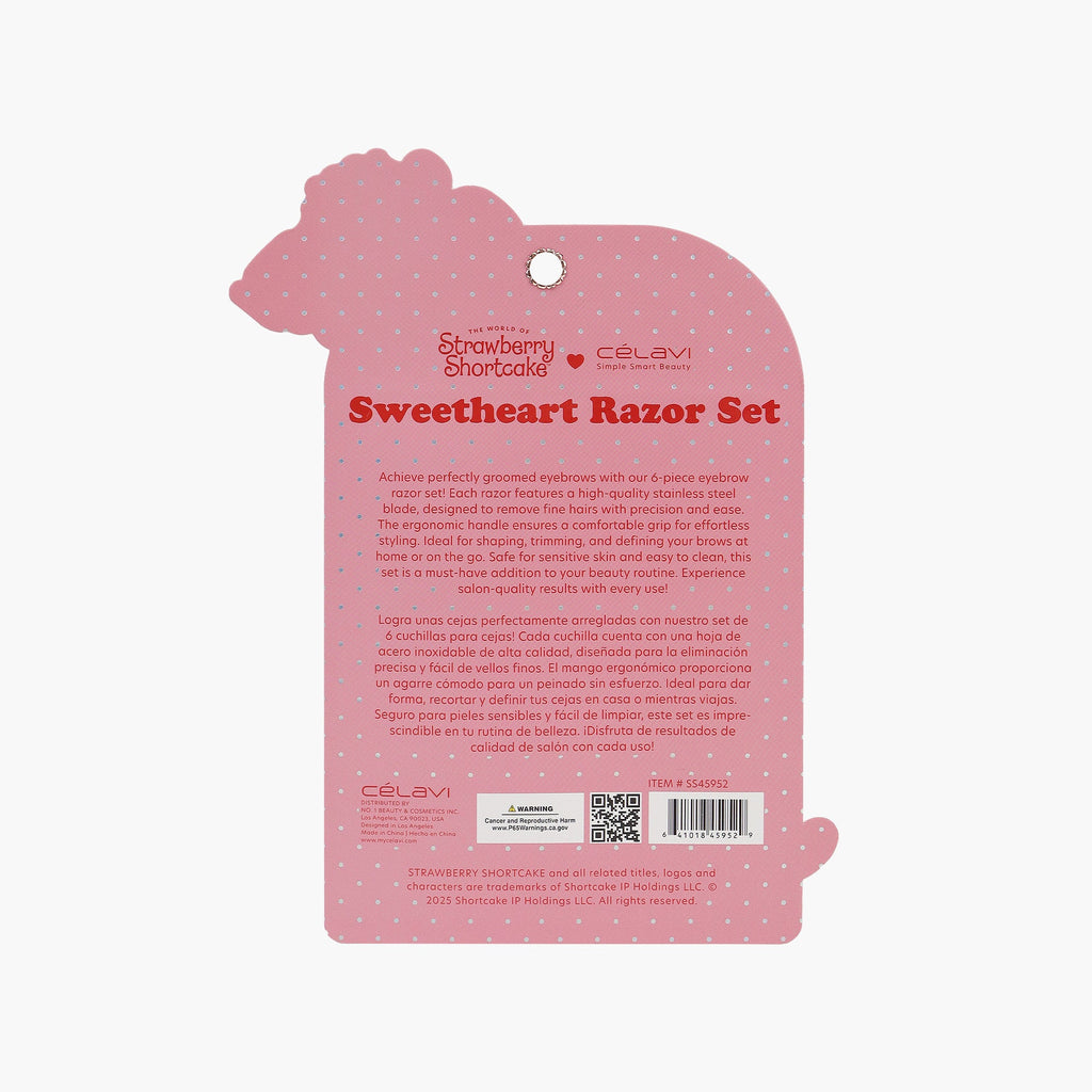 STRAWBERRY SHORTCAKE 6PC DERMA RAZORS WITH TRANSPARENT CASE (V-DAY)
