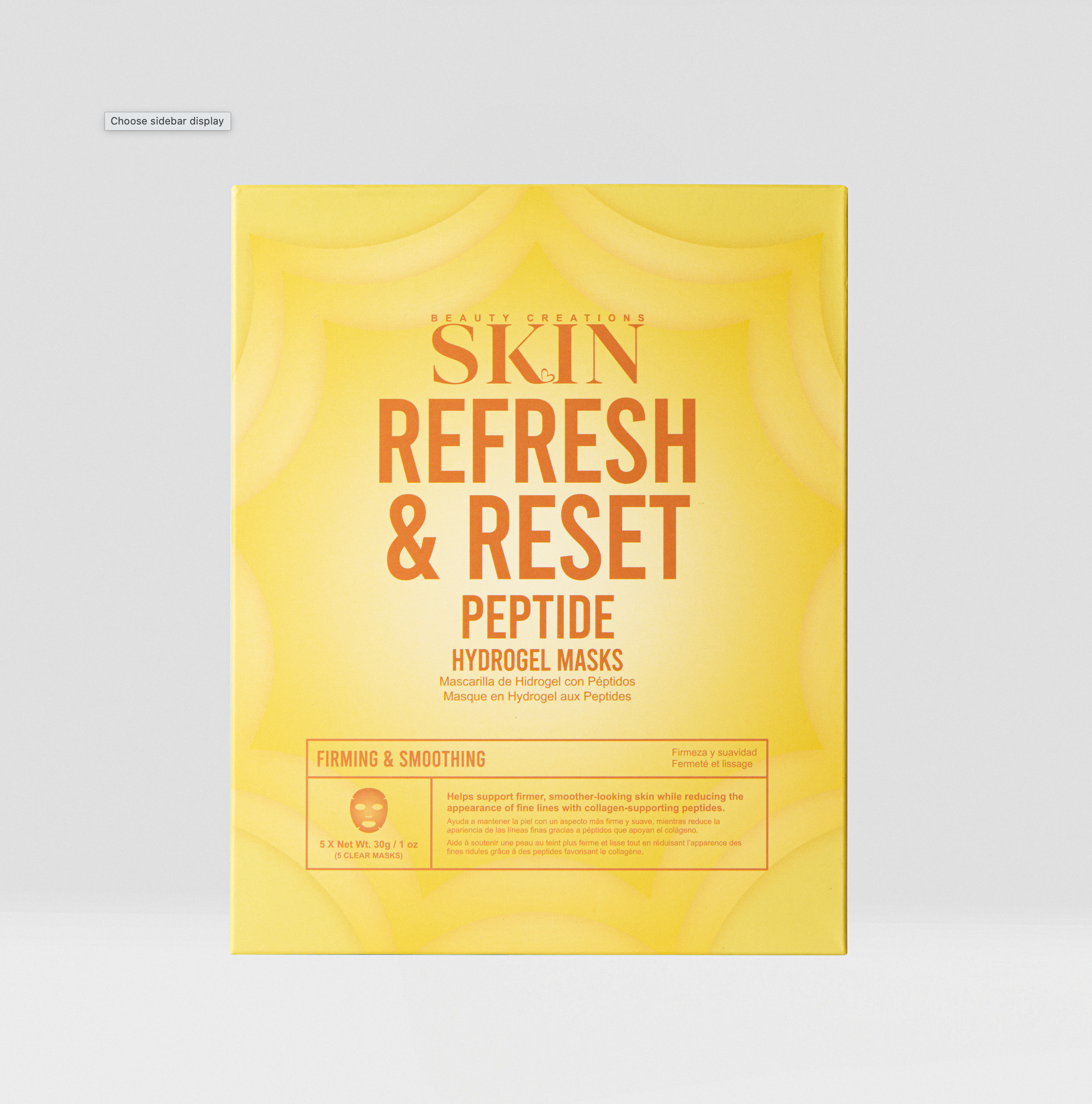 Refresh & Reset Peptide Hydrogel Sheet Mask 5 pc pack