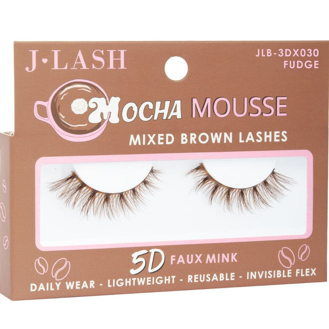 Mocha Mousse Mixed Brown Lashes - Fudge
