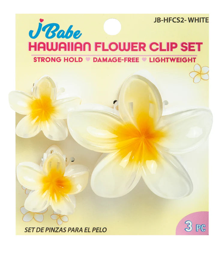 HAWAIIAN FLOWER CLIP SET OF 3