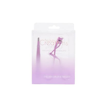 Purple Eyelash Curler & Tweezer