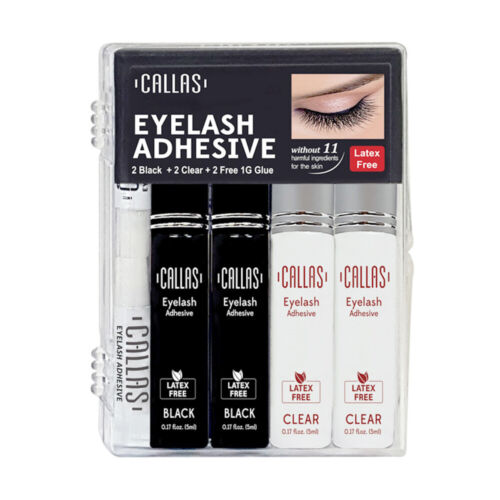 Clear/Black Eyelash Adhesive Set of 4